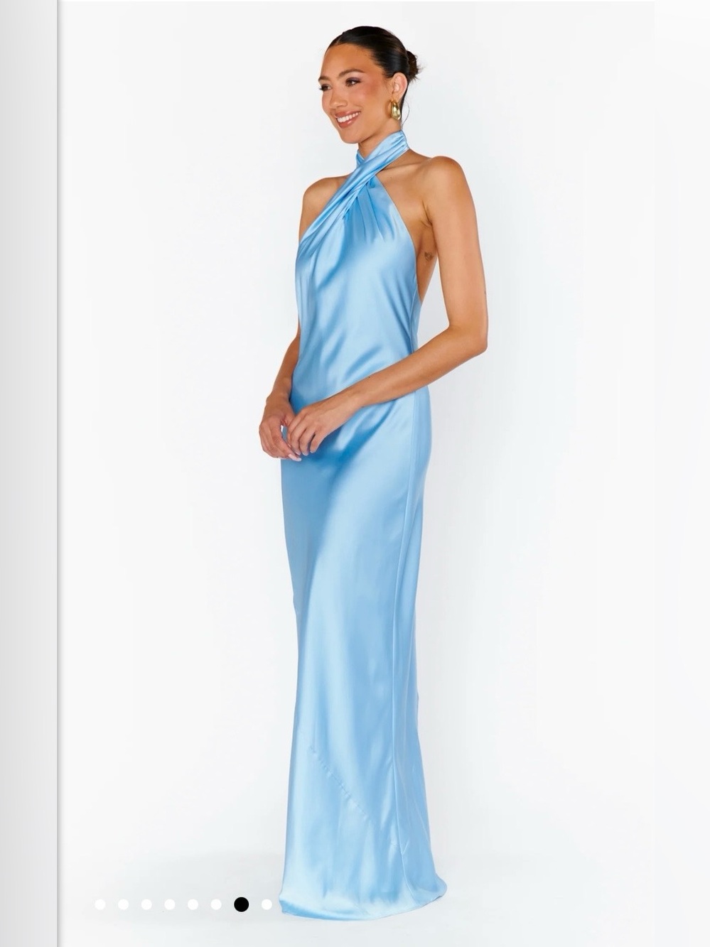 Show Me Your MuMu Jasmine Halter Maxi Dress in Blue | size XS